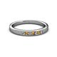 2 - Kathiryn 2.00 mm Citrine and Lab Grown Diamond 7 Stone Wedding Band 