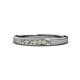 1 - Kathiryn 2.00 mm Peridot and Lab Grown Diamond 7 Stone Wedding Band 