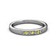 2 - Kathiryn 2.00 mm Yellow Sapphire and Lab Grown Diamond 7 Stone Wedding Band 