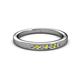 2 - Kathiryn 2.00 mm Yellow Diamond and White Lab Grown Diamond 7 Stone Wedding Band 