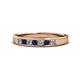 1 - Kathiryn 2.70 mm Blue Sapphire and Lab Grown Diamond 7 Stone Wedding Band 