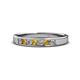 1 - Kathiryn 2.70 mm Citrine and Lab Grown Diamond 7 Stone Wedding Band 