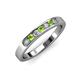 3 - Kathiryn 2.70 mm Peridot and Lab Grown Diamond 7 Stone Wedding Band 