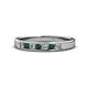 1 - Kathiryn 2.70 mm Emerald and Lab Grown Diamond 7 Stone Wedding Band 