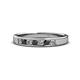 1 - Kathiryn 2.70 mm Black Diamond and White Lab Grown Diamond 7 Stone Wedding Band 