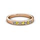 2 - Kathiryn 2.70 mm Yellow Sapphire and Lab Grown Diamond 7 Stone Wedding Band 