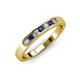 3 - Kathiryn 2.70 mm Blue Sapphire and Lab Grown Diamond 7 Stone Wedding Band 