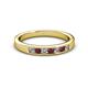 2 - Kathiryn 2.70 mm Ruby and Lab Grown Diamond 7 Stone Wedding Band 