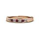 1 - Kathiryn 2.70 mm Ruby and Lab Grown Diamond 7 Stone Wedding Band 