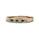 1 - Kathiryn 2.70 mm Green Garnet and Lab Grown Diamond 7 Stone Wedding Band 