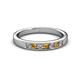 2 - Kathiryn 2.70 mm Citrine and Lab Grown Diamond 7 Stone Wedding Band 