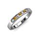 3 - Kathiryn 2.70 mm Citrine and Lab Grown Diamond 7 Stone Wedding Band 