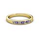 2 - Kathiryn 2.70 mm Iolite and Lab Grown Diamond 7 Stone Wedding Band 