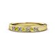 1 - Kathiryn 2.70 mm Yellow Sapphire and Lab Grown Diamond 7 Stone Wedding Band 