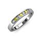 3 - Kathiryn 2.70 mm Yellow Diamond and White Lab Grown Diamond 7 Stone Wedding Band 