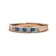 1 - Kathiryn 2.70 mm Blue Diamond and White Lab Grown Diamond 7 Stone Wedding Band 