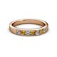 2 - Kathiryn 3.00 mm Citrine and Lab Grown Diamond 7 Stone Wedding Band 