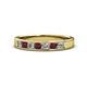 1 - Kathiryn 3.00 mm Ruby and Lab Grown Diamond 7 Stone Wedding Band 