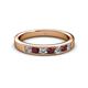 2 - Kathiryn 3.00 mm Ruby and Lab Grown Diamond 7 Stone Wedding Band 