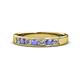 1 - Kathiryn 3.00 mm Tanzanite and Lab Grown Diamond 7 Stone Wedding Band 