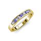 3 - Kathiryn 3.00 mm Tanzanite and Lab Grown Diamond 7 Stone Wedding Band 