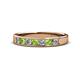 1 - Kathiryn 3.00 mm Peridot and Lab Grown Diamond 7 Stone Wedding Band 