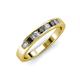 3 - Kathiryn 3.00 mm Black Diamond and White Lab Grown Diamond 7 Stone Wedding Band 