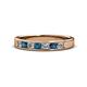 1 - Kathiryn 3.00 mm Blue Diamond and White Lab Grown Diamond 7 Stone Wedding Band 