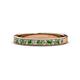 1 - Janice 2.00 mm Green Garnet and Lab Grown Diamond 13 Stone Wedding Band 