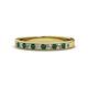 1 - Janice 2.00 mm Emerald and Lab Grown Diamond 13 Stone Wedding Band 