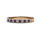 1 - Janice 2.00 mm Blue Sapphire and Lab Grown Diamond 13 Stone Wedding Band 