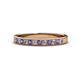 1 - Janice 2.00 mm Iolite and Lab Grown Diamond 13 Stone Wedding Band 