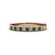 1 - Janice 2.00 mm Emerald and Lab Grown Diamond 13 Stone Wedding Band 