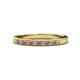 1 - Janice 1.70 mm Rhodolite Garnet and Lab Grown Diamond 13 Stone Wedding Band 