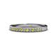 1 - Janice 1.70 mm Yellow Sapphire and Lab Grown Diamond 13 Stone Wedding Band 