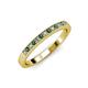 3 - Janice 1.70 mm Lab Created Alexandrite and Diamond 13 Stone Wedding Band 