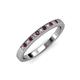 3 - Janice 1.70 mm Ruby and Lab Grown Diamond 13 Stone Wedding Band 