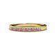 1 - Janice 1.70 mm Pink Sapphire and Lab Grown Diamond 13 Stone Wedding Band 