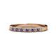 1 - Janice 1.70 mm Iolite and Lab Grown Diamond 13 Stone Wedding Band 