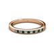 2 - Janice 1.70 mm Emerald and Lab Grown Diamond 13 Stone Wedding Band 