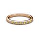 2 - Janice 1.70 mm Yellow Sapphire and Lab Grown Diamond 13 Stone Wedding Band 