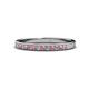 1 - Janice 1.70 mm Pink Tourmaline and Lab Grown Diamond 13 Stone Wedding Band 