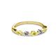 2 - Keva 3.00 mm Yellow and White Lab Grown Diamond 5 Stone Wedding Band 