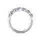 4 - Keva 3.40 mm Tanzanite and Lab Grown Diamond 5 Stone Wedding Band 