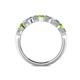 4 - Keva 3.40 mm Peridot and Lab Grown Diamond 5 Stone Wedding Band 