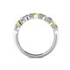 5 - Keva 3.40 mm Yellow Sapphire and Lab Grown Diamond 5 Stone Wedding Band 