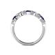 5 - Keva 3.40 mm Blue Sapphire and Lab Grown Diamond 5 Stone Wedding Band 