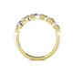 4 - Keva 3.40 mm Tanzanite and Lab Grown Diamond 5 Stone Wedding Band 