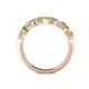 4 - Keva 3.40 mm Peridot and Lab Grown Diamond 5 Stone Wedding Band 