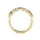 4 - Keva 3.40 mm Smoky Quartz and Lab Grown Diamond 5 Stone Wedding Band 